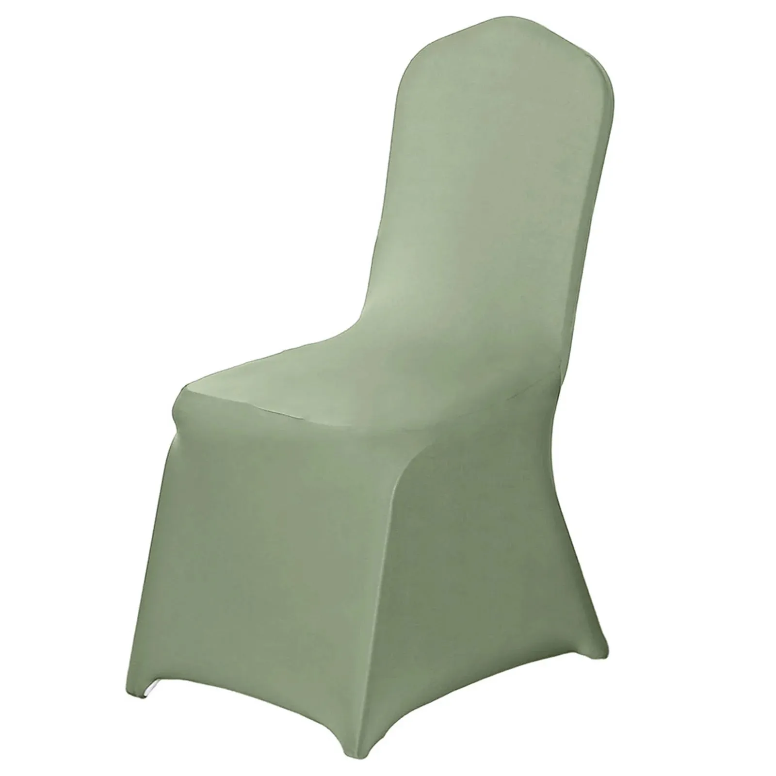 10 Pack Dusty Sage Green Spandex Fitted Banquet Chair Covers, Reusable Stretched Slip On Chair Covers