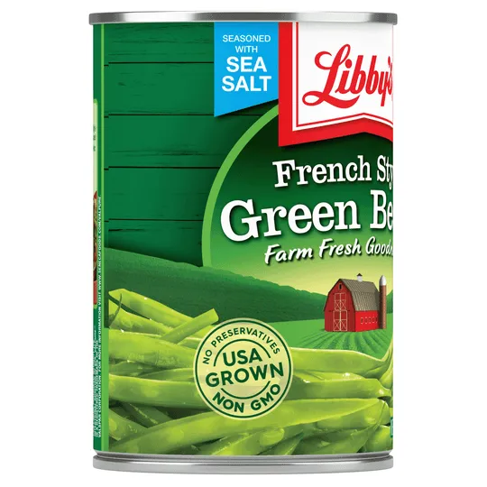 (4 Cans) Libby's French Style Green Beans, Canned Vegetables, 14.5 oz