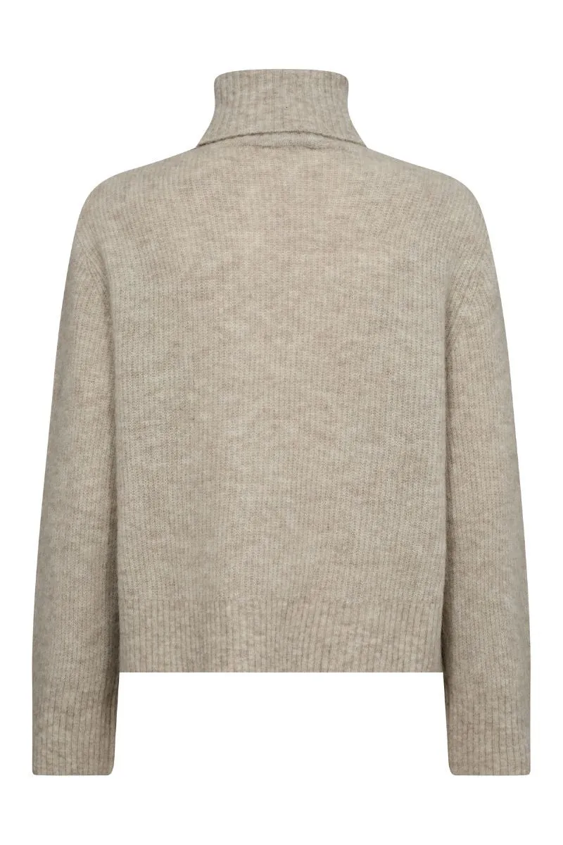 Aidy Thora Rollneck Knit  | Feather Gray | Strik fra Mos Mosh