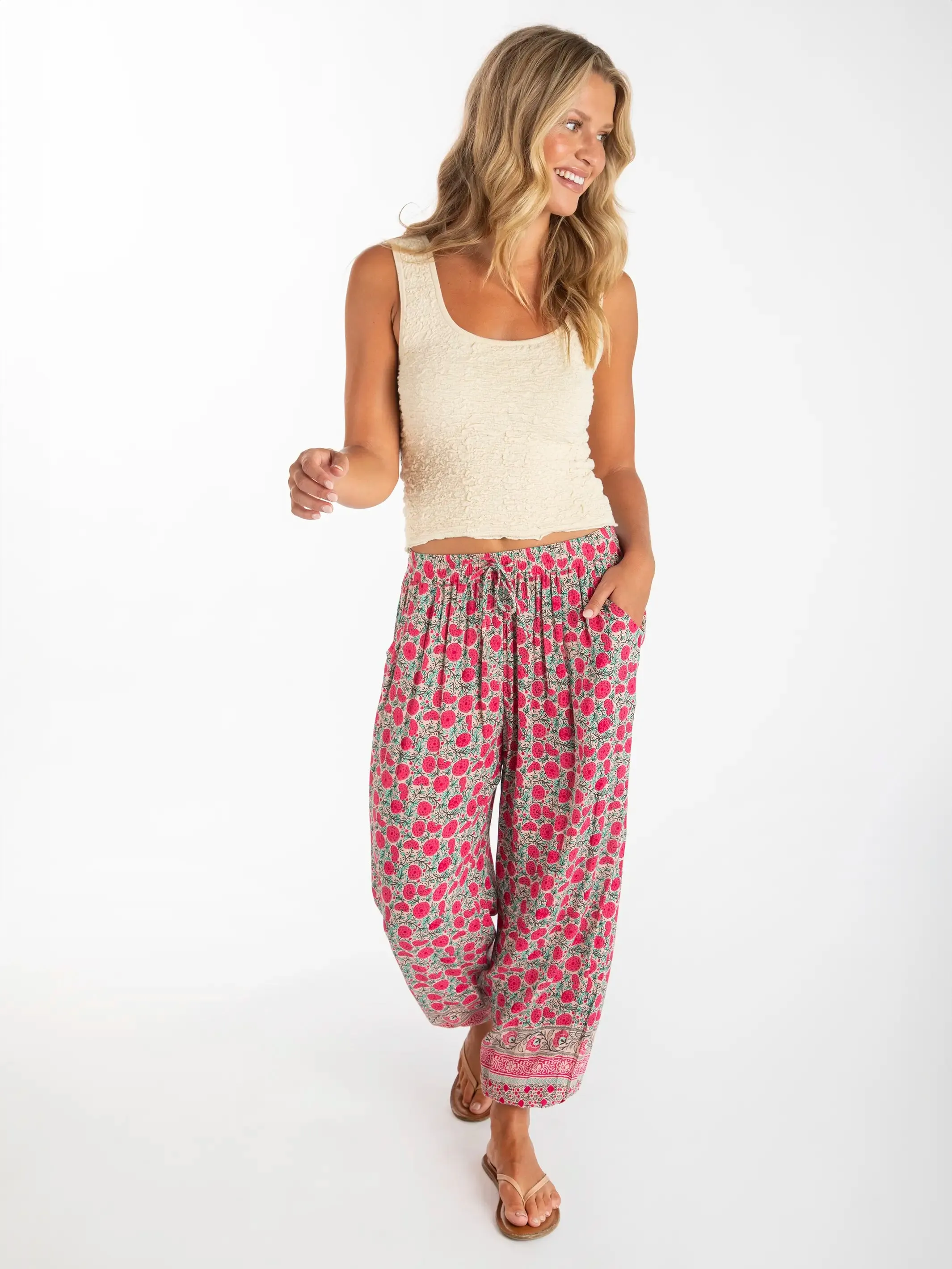 Allison Pant - Pink Puff Floral