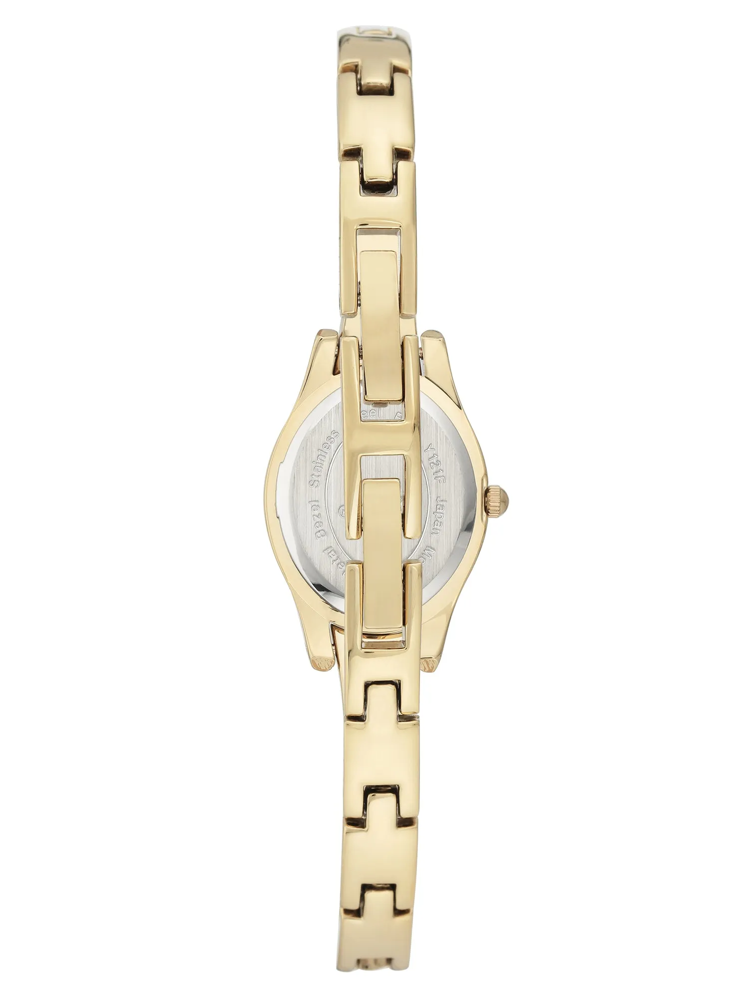 Armitron Women's Gold-Tone Diamond Dial Bangle Dress Watch