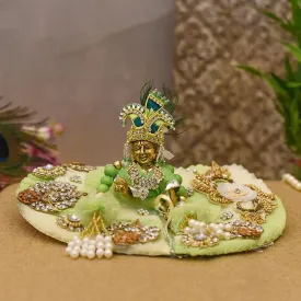 Attractive Green  Krishna Poshak