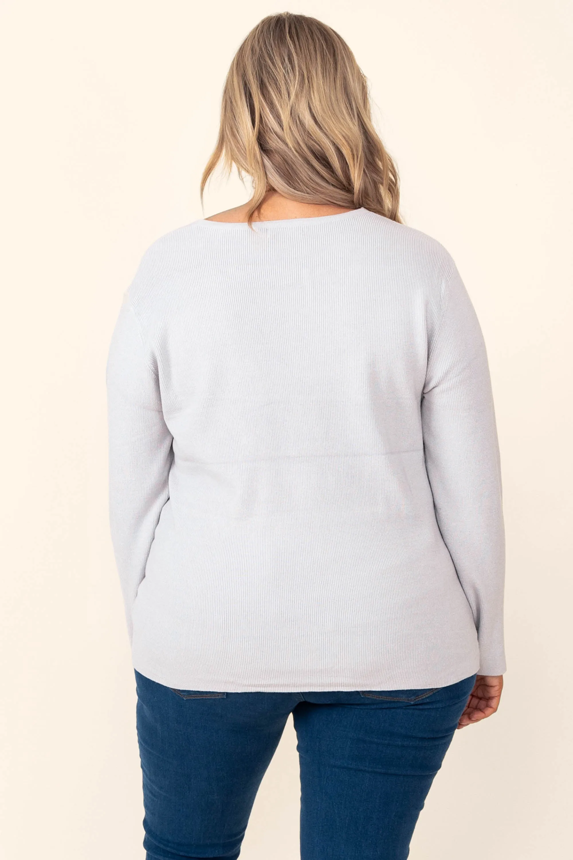 Away With Grace Sweater, Gray