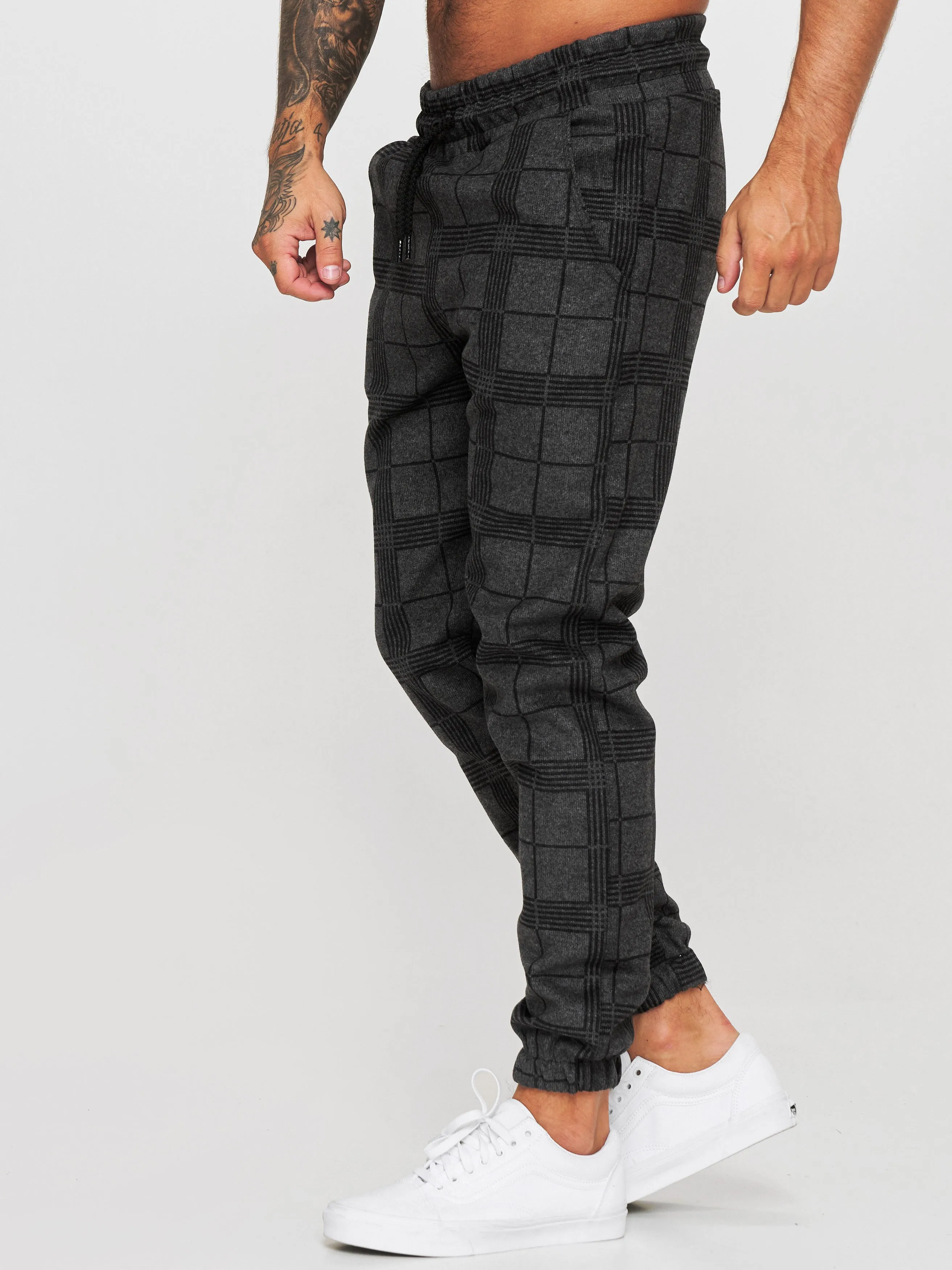 Balo Plaid Sweatpants Joggers - Dark Gray X73A