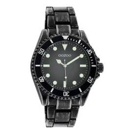 Black OOZOO watch with black stainless steel bracelet - C11014