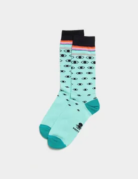 Blue and Black Socks - All Over Eyes