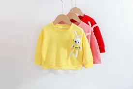 Children's cClothing Spring New Long-sleeved Two-piece Child Clothes Girl Baby Suit