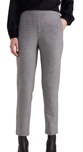 Cigarette black check pant