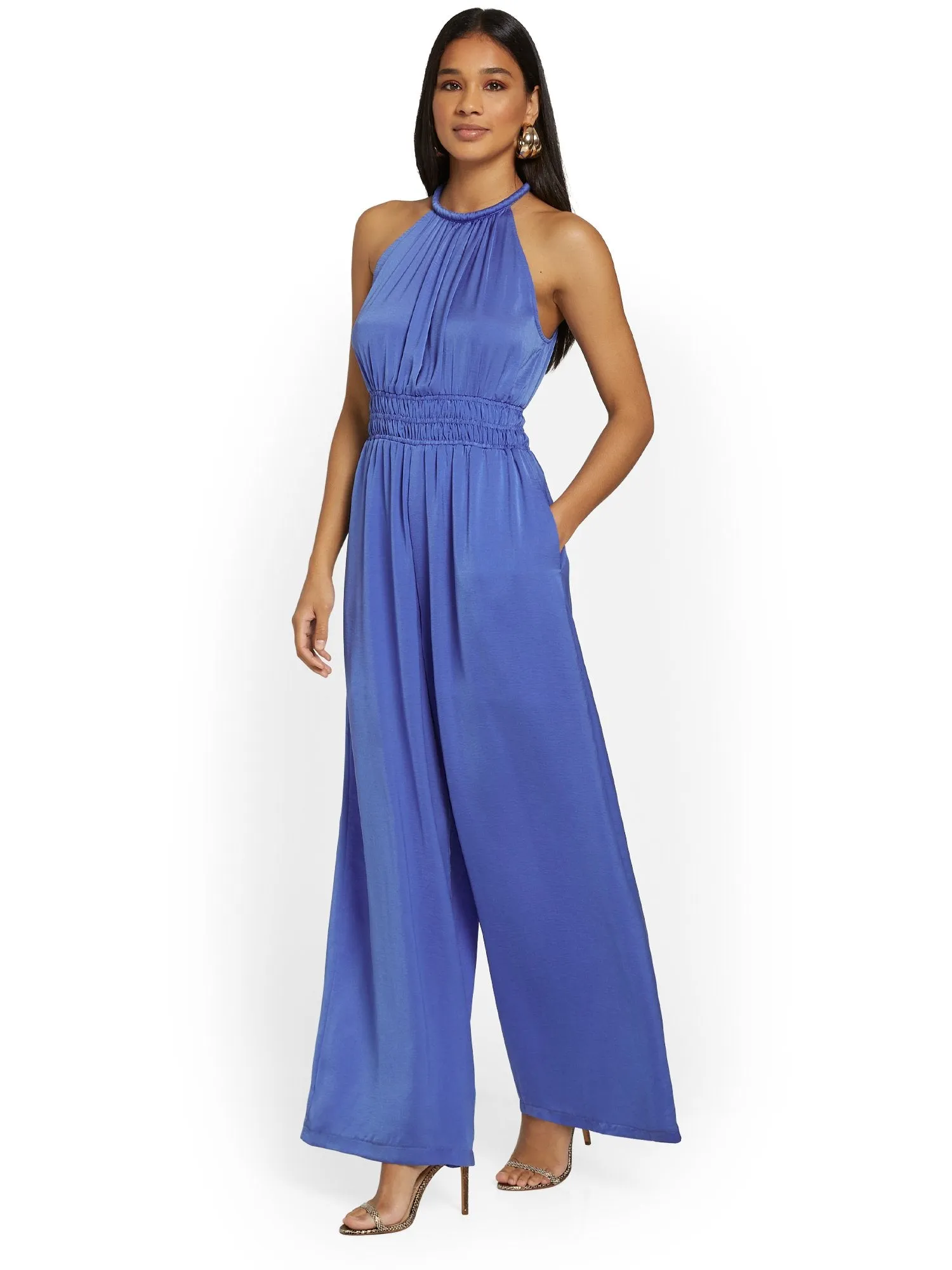 Do Be Satin Halterneck Jumpsuit - Brands We Love