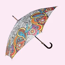 Doodle Digital Printed Umbrella (Straight)