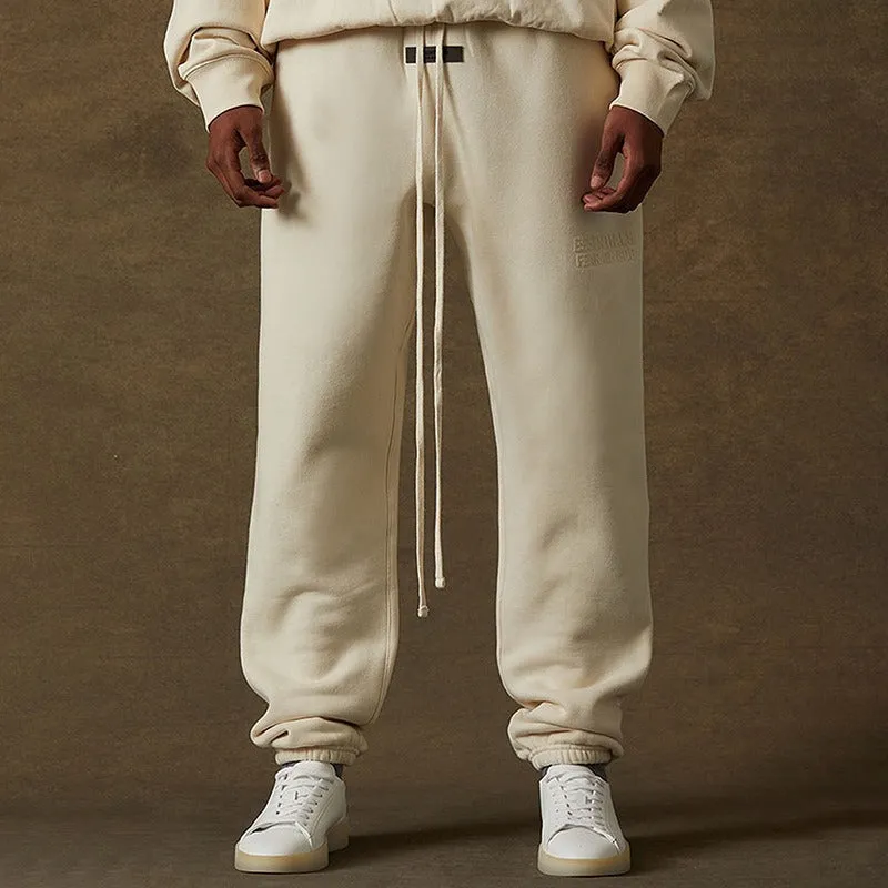 FEAR OF GOD FOG ESSENTIALS 22SS Double Line Silicone Letter High Street Loose Casual Pants