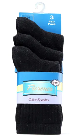 Florence Boys Cotton-Spandex 3 Pair Pack Socks Style: 160