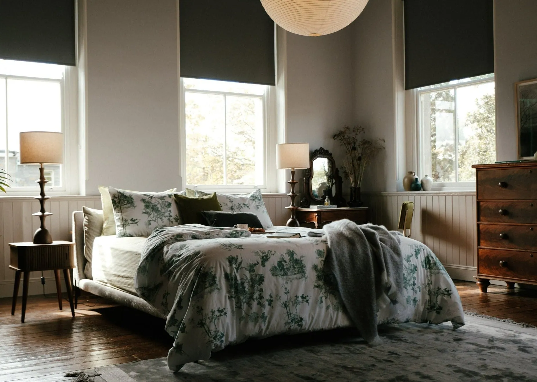 Foxford Green Toile Duvet Set