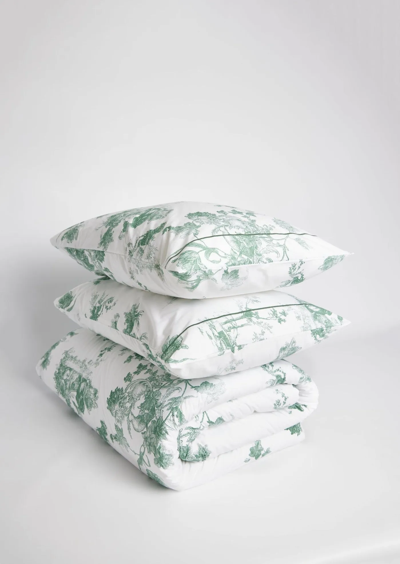 Foxford Green Toile Duvet Set