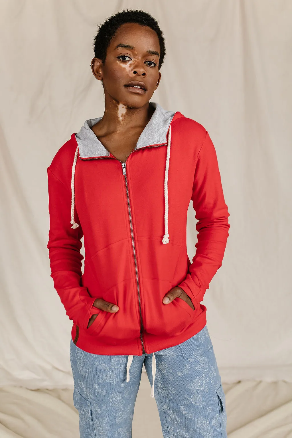 FullZip Sweatshirt - Oh My Stars Red