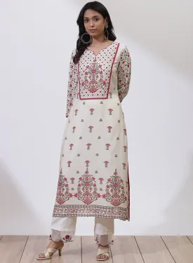 Fuschia Alora Collection A-line Printed Kurta