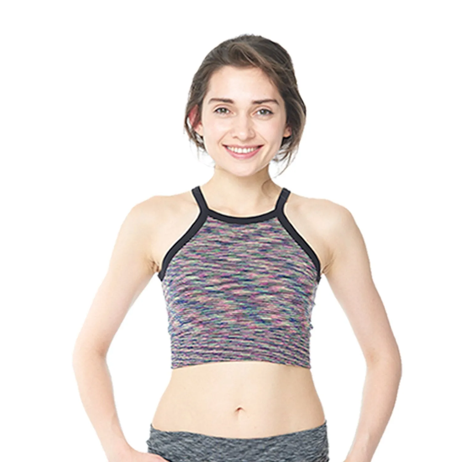 Galaxy Print Midi Sports Bra