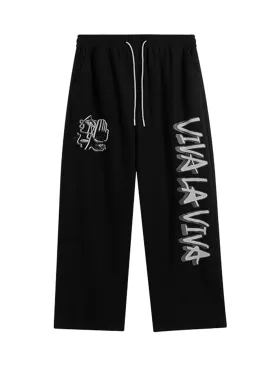 Hip-hop Letter Print Loose Casual Sweatpants