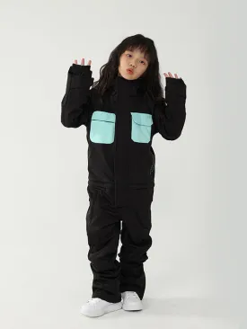 Kid's Air Pose Winter Warrior Block One Piece Snowsuit