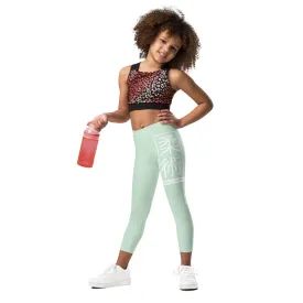 Kids' Girls Yoga Pants Workout Leggings Jiu-Jitsu 011 - Surf Crest