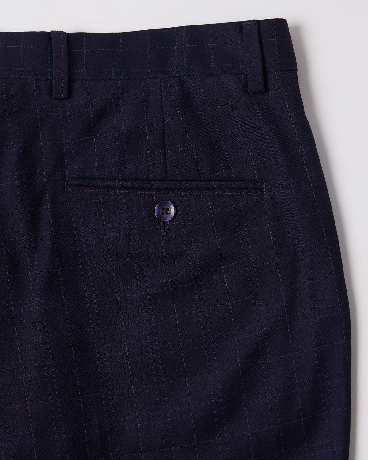 Luxor Checkered Dress Pants - Navy