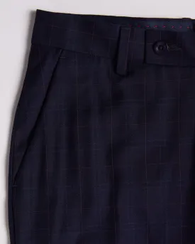 Luxor Checkered Dress Pants - Navy