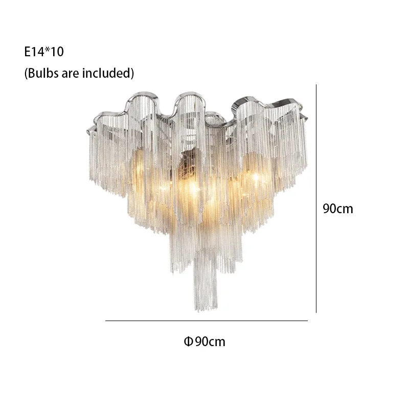 MAK Naysi Aluminum Tassels Chandelier