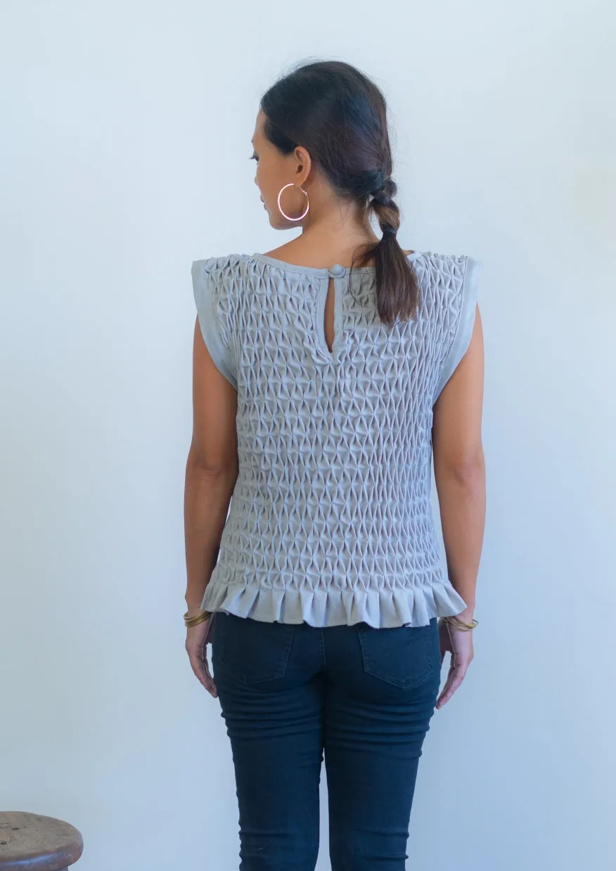 meili top - light gray