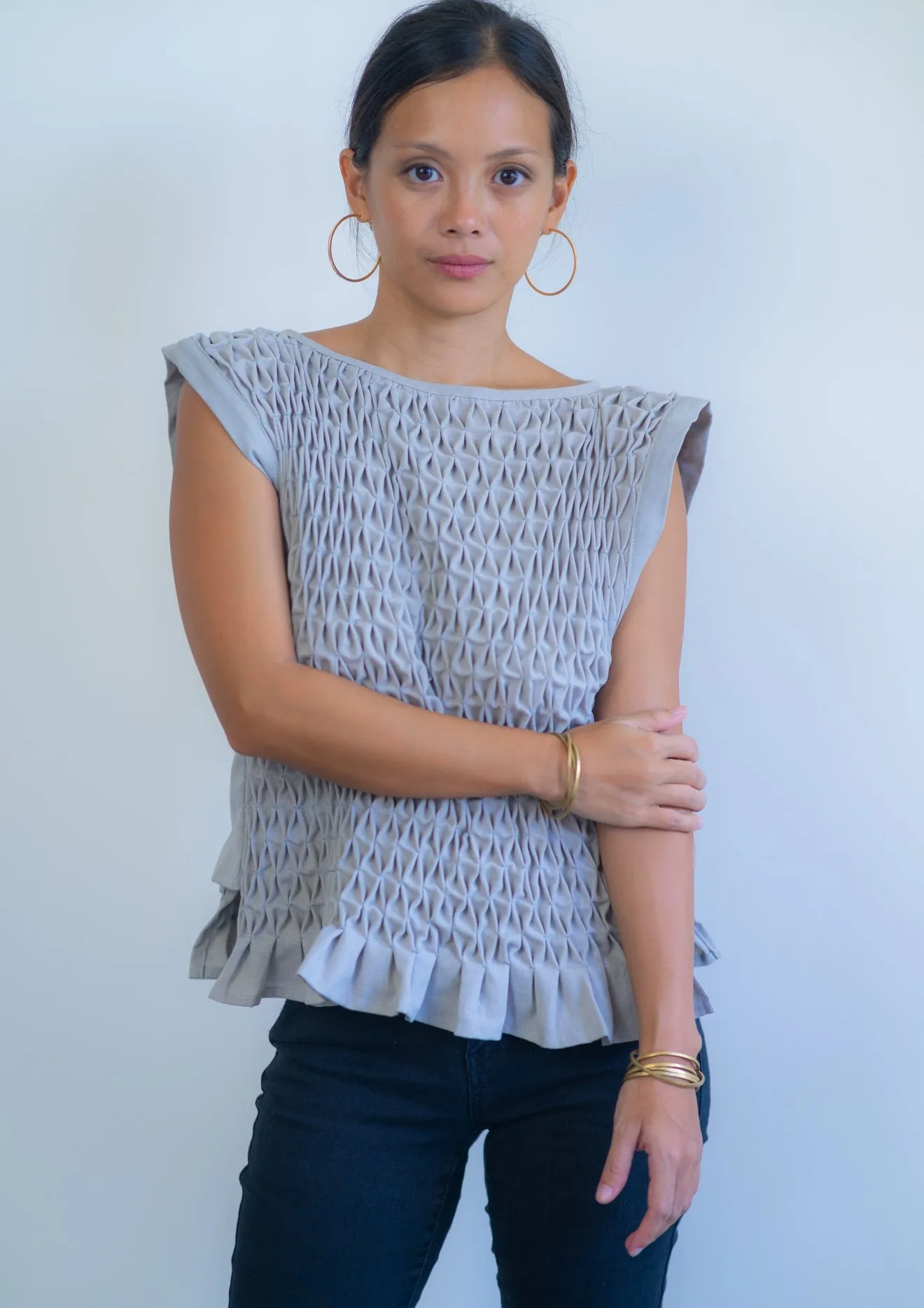 meili top - light gray