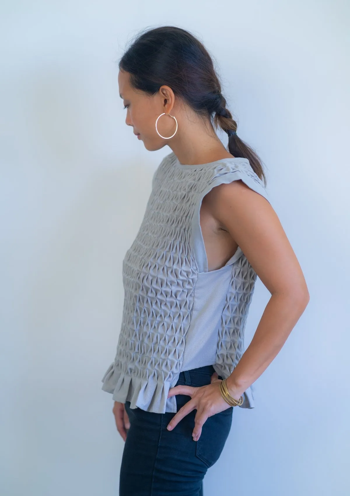 meili top - light gray