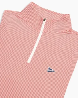 Nantucket Red Microstripe Quarter-Zip