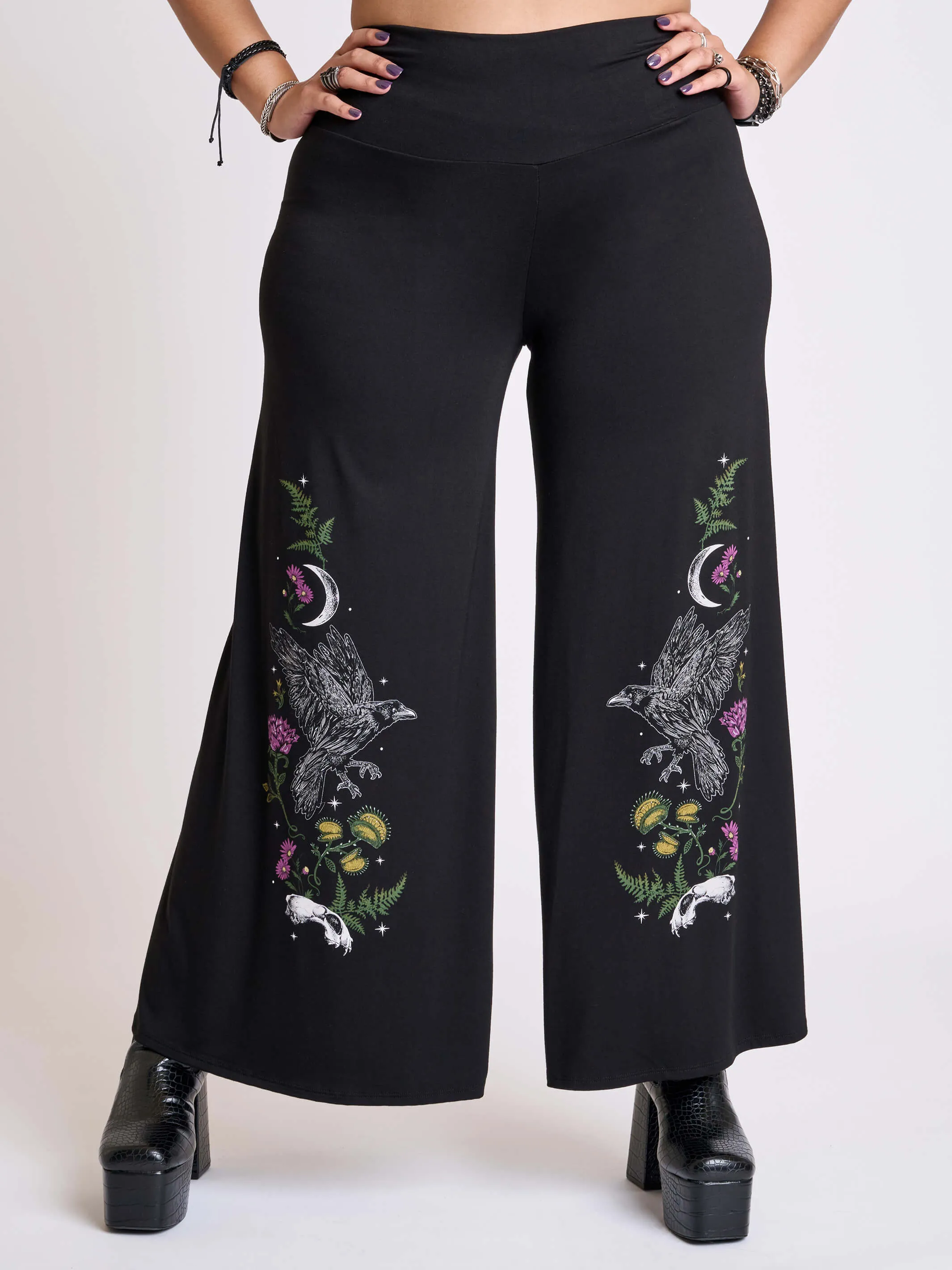 Night Raven Palazzo Pants