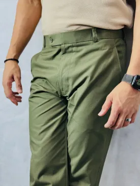 OLIVE GREEN OLD MONEY CHINO