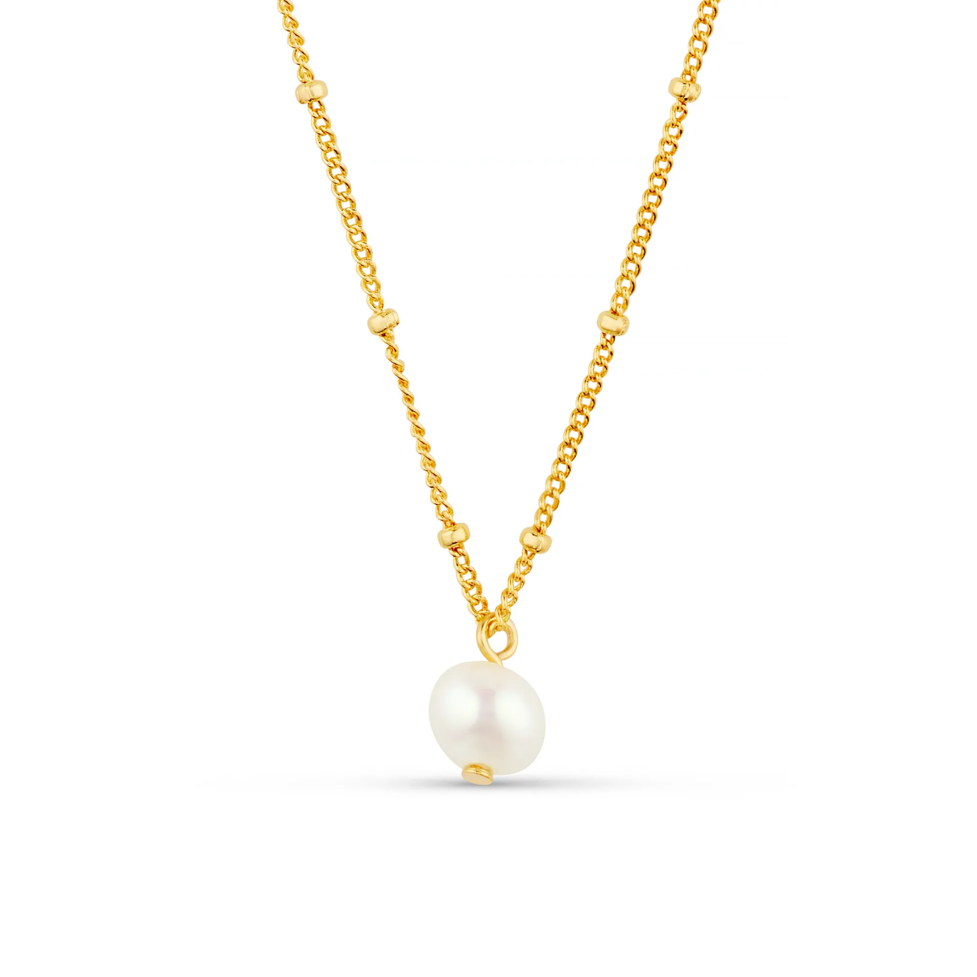 Pearl Satellite Necklace - Gold