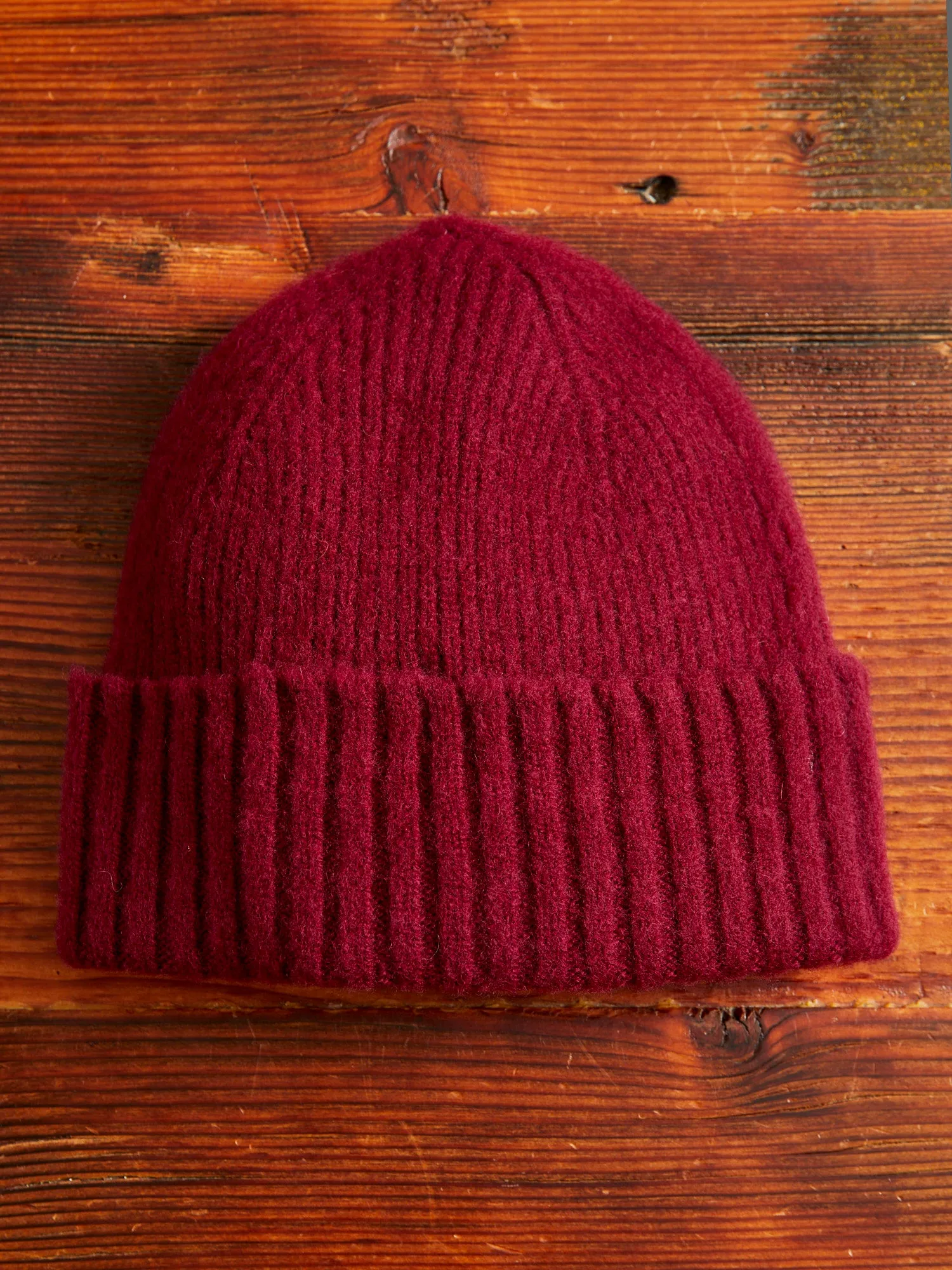 "King Jammy" Wool Beanie in Bordeaux