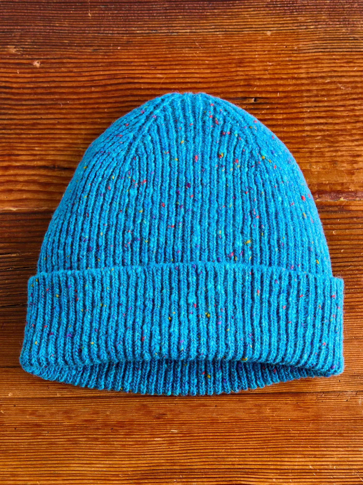 "Out of the Blue" Wool Beanie in Starnight