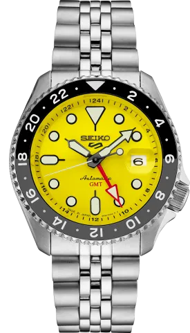 Seiko 5 Sports SKX GMT U.S. Special Creation Bright Yellow Dial