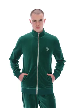 Sergio Tacchini Men's Eddie Velour Track Top Evergreen