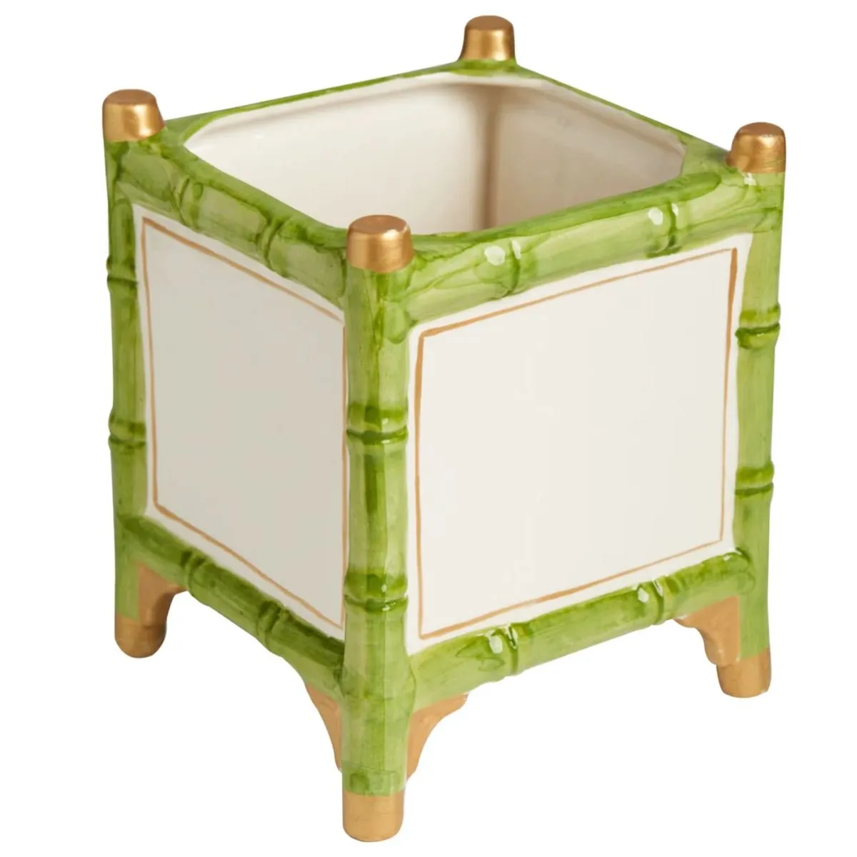 Square Bamboo Cachepot - Large 9"