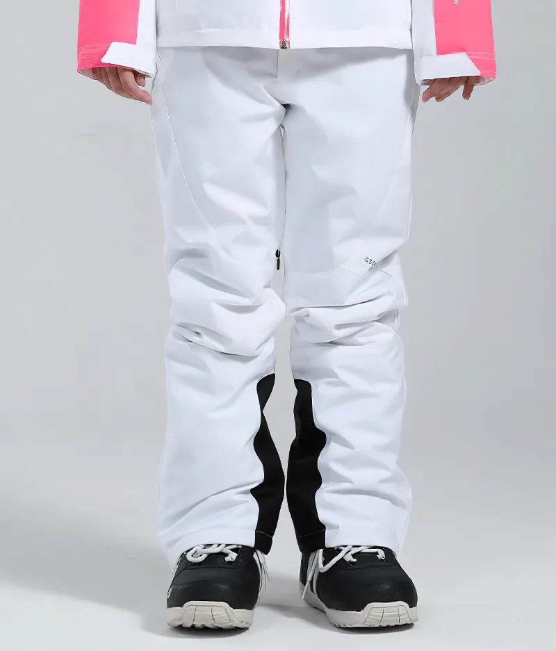 Women's High Waist Snow Pants with Waterproof Zipper Pockets - SF0694